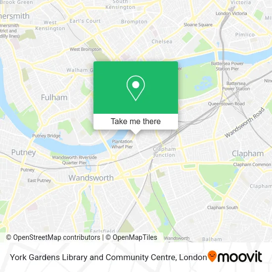 York Gardens Library and Community Centre map