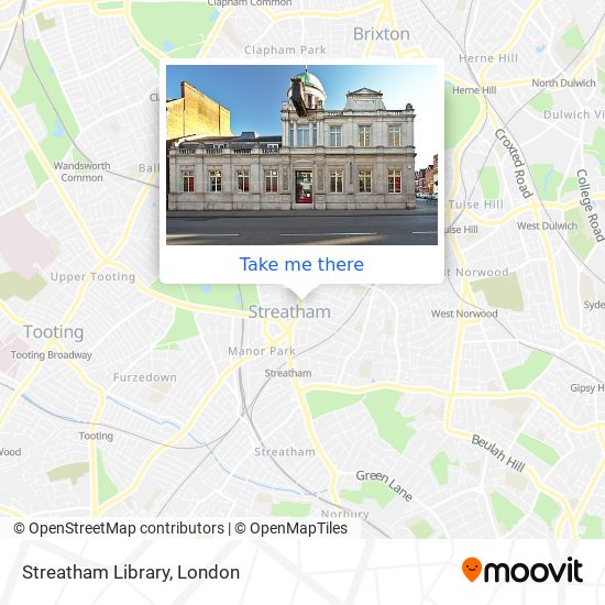 Streatham Library map