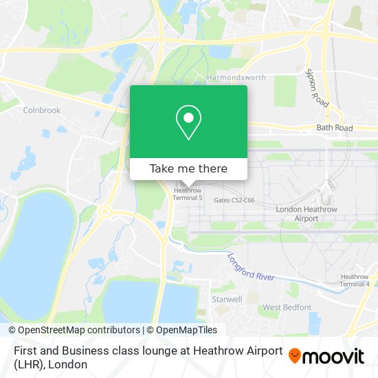 First and Business class lounge at Heathrow Airport (LHR) map