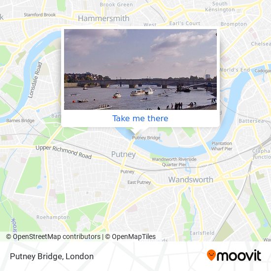 Putney Bridge map