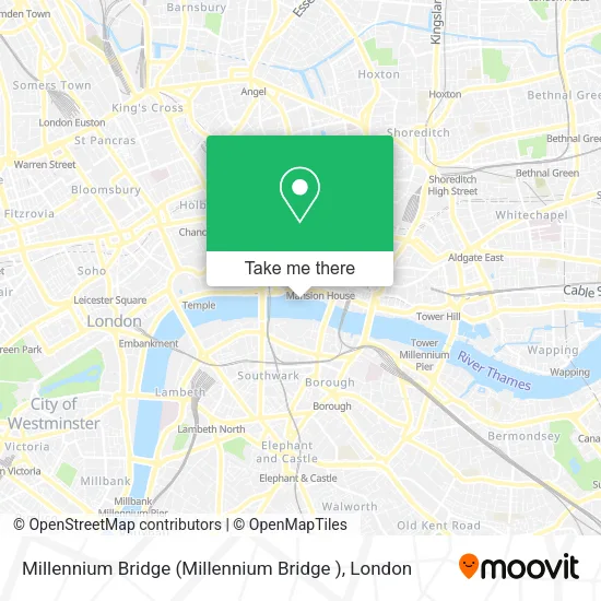Millennium Bridge map