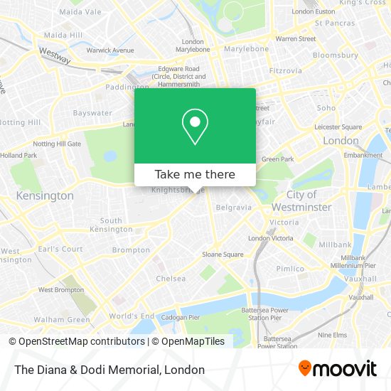 The Diana & Dodi Memorial map