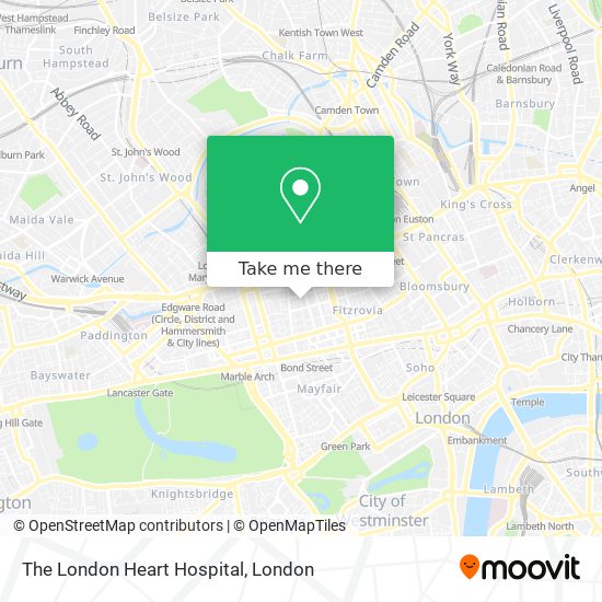 The London Heart Hospital map