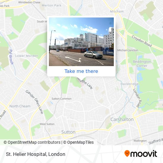 St. Helier Hospital map