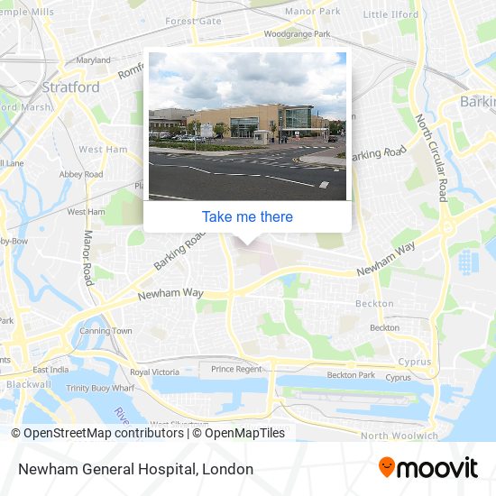 Newham General  Hospital map