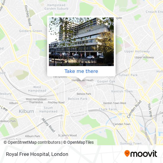 Royal Free Hospital map