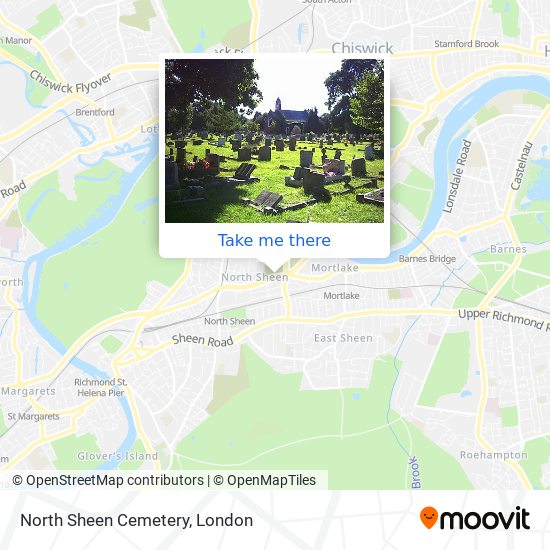 North Sheen Cemetery map