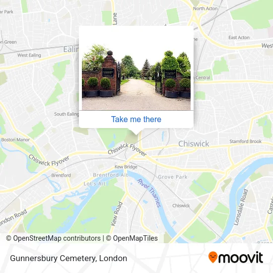 Gunnersbury Cemetery map