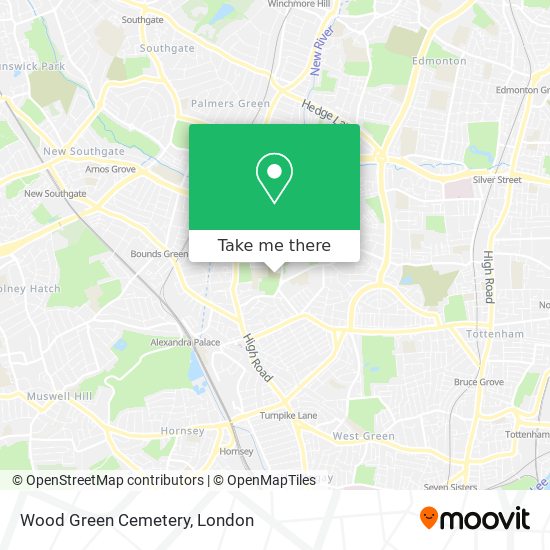 Wood Green Cemetery map