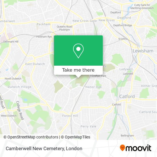 Camberwell New Cemetery map