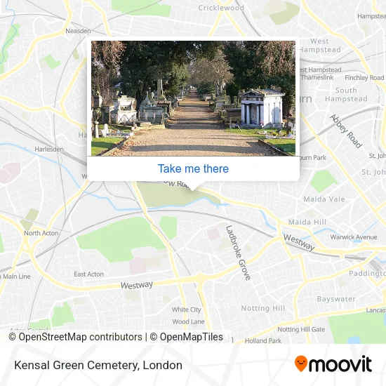 Kensal Green Cemetery map