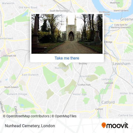 Nunhead Cemetery map