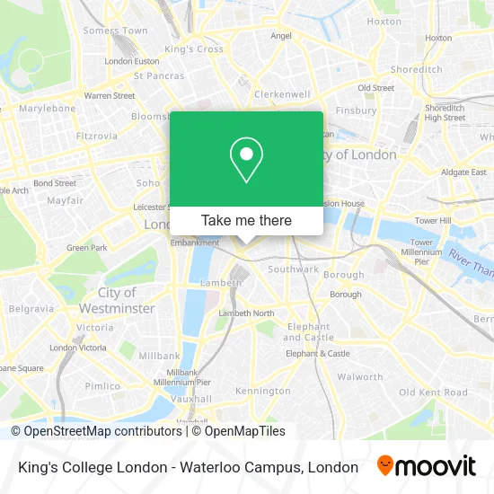 King's College London - Waterloo Campus map