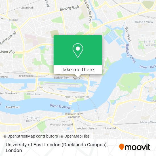 University of East London (Docklands Campus) map