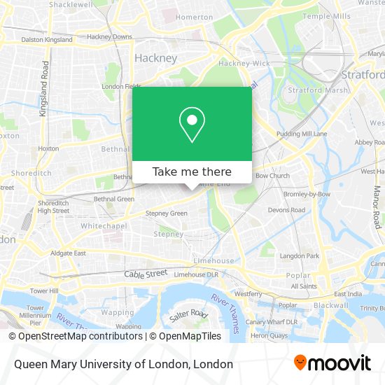 Queen Mary University of London map