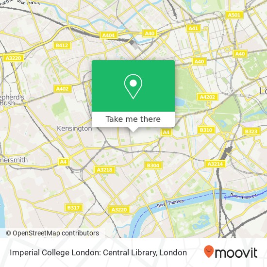 Imperial College London: Central Library map
