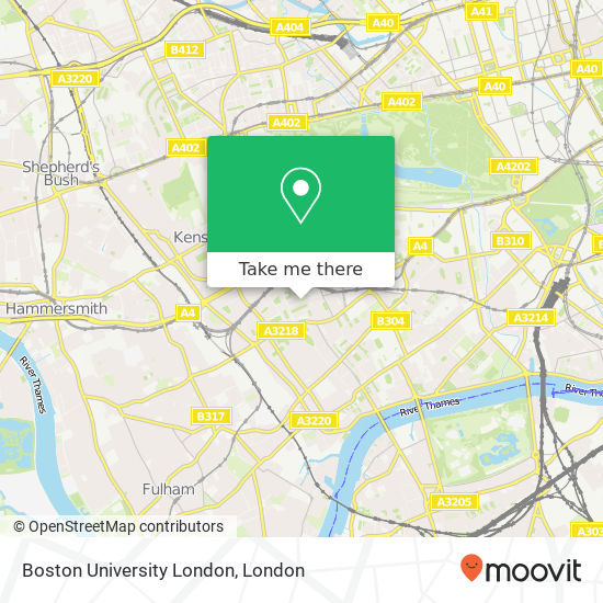 Boston University London map
