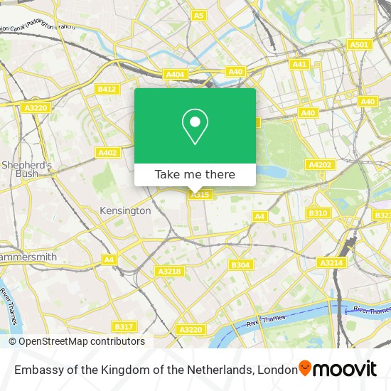 Embassy of the Kingdom of the Netherlands map