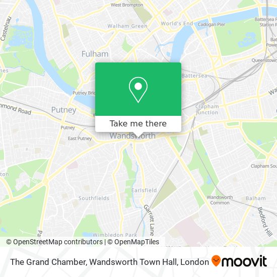 The Grand Chamber, Wandsworth Town Hall map