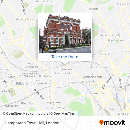 Hampstead Town Hall map