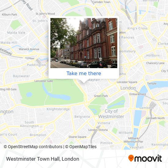 Westminster Town Hall map