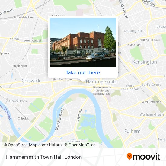 Hammersmith Town Hall map
