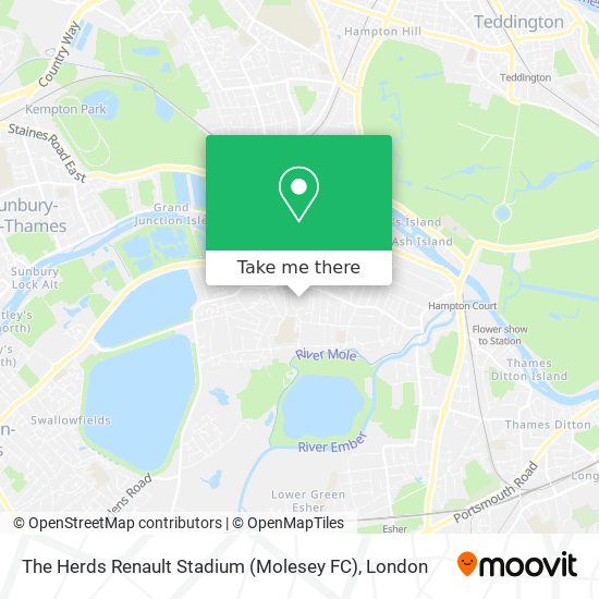 The Herds Renault Stadium (Molesey FC) map