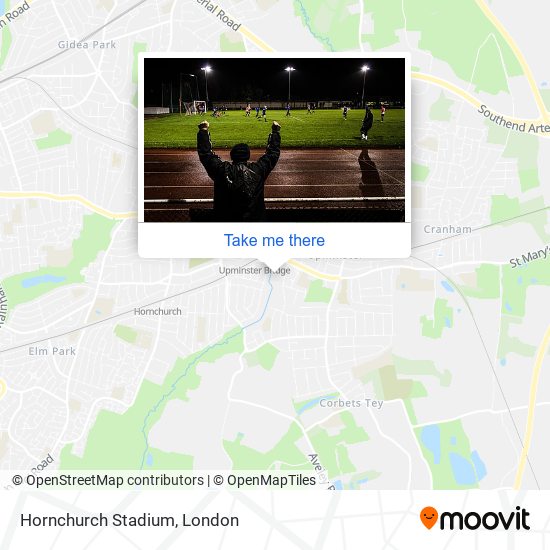 Hornchurch Stadium map