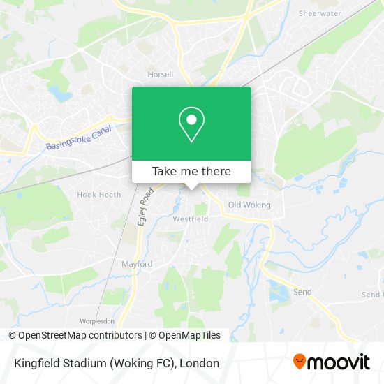 Kingfield Stadium (Woking FC) map