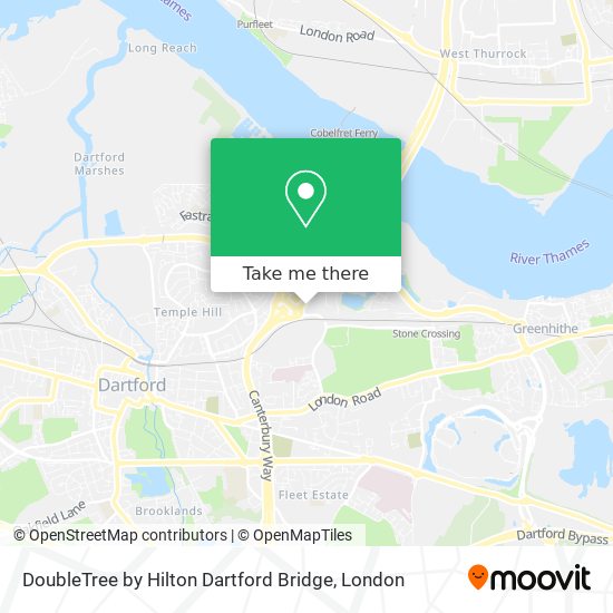 DoubleTree by Hilton Dartford Bridge map