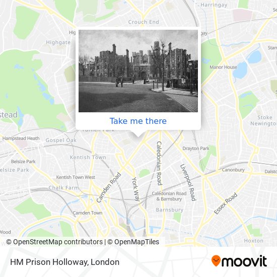 HM Prison Holloway map