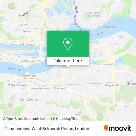 Thamesmead West Belmarsh Prison map