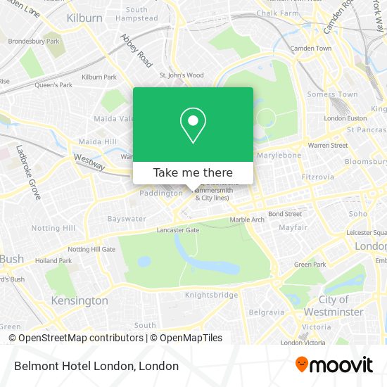 Belmont Hotel London map