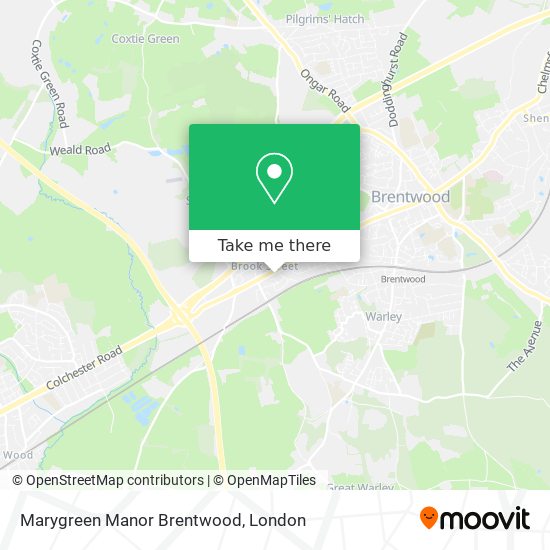 Marygreen Manor Brentwood map