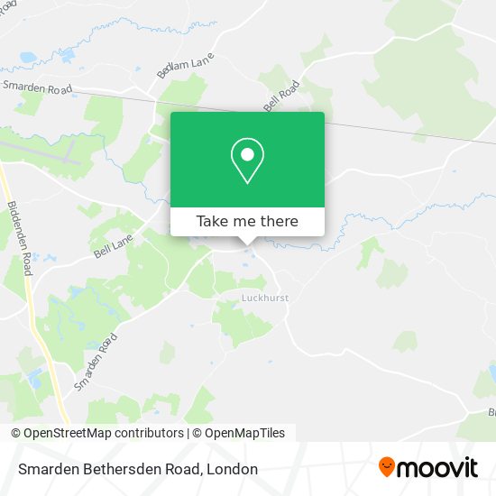 Smarden Bethersden Road map