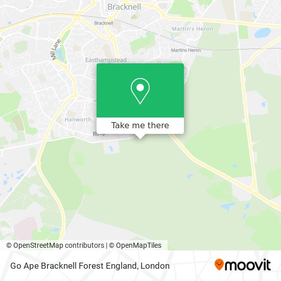 Go Ape Bracknell Forest England map