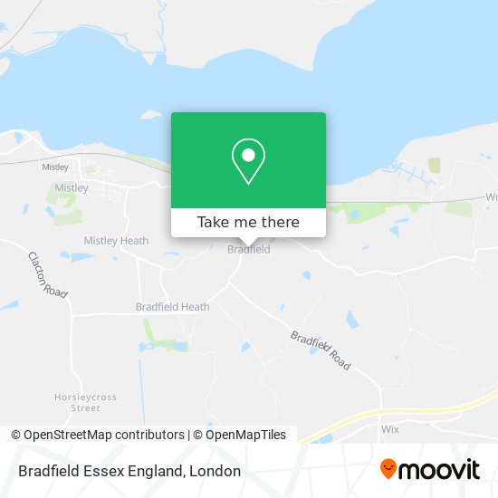 Bradfield Essex England map