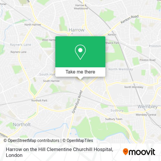 How to get to Harrow on the Hill Clementine Churchill Hospital in South