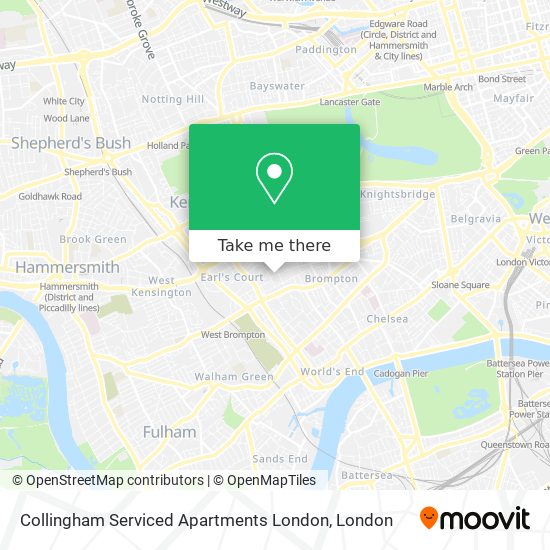 Collingham Serviced Apartments London map