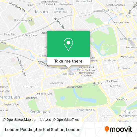 London Paddington Rail Station map