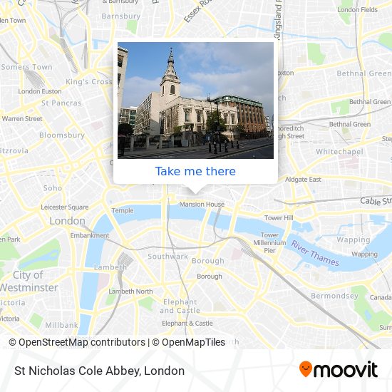 St Nicholas Cole Abbey map