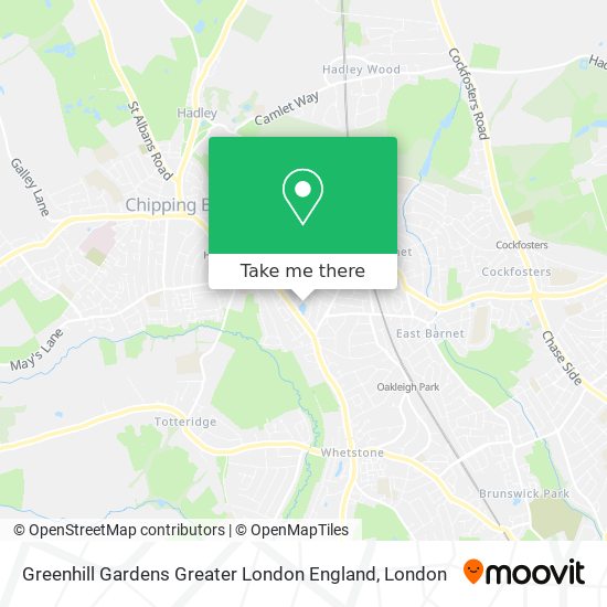 Greenhill Gardens Greater London England map