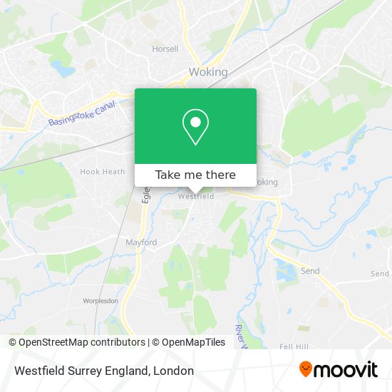 Westfield Surrey England map