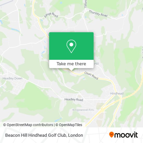 Beacon Hill Hindhead Golf Club map