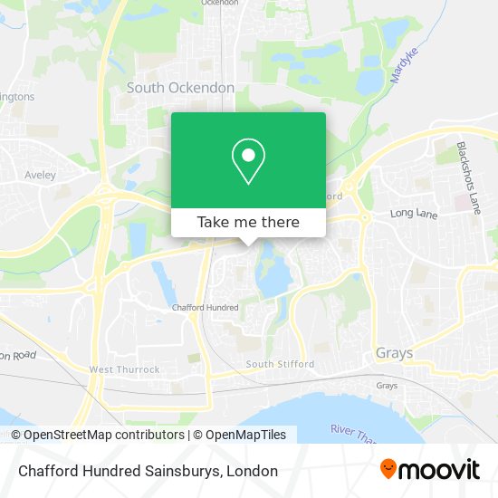 Chafford Hundred Sainsburys map
