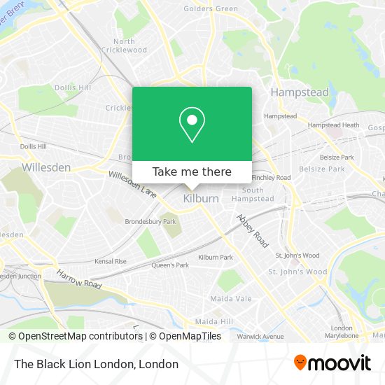 The Black Lion London map