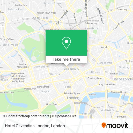 Hotel Cavendish London map