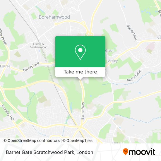 Barnet Gate Scratchwood Park map