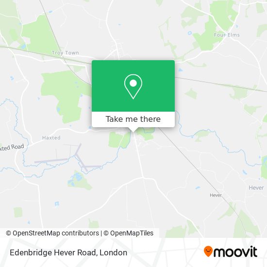 Edenbridge Hever Road map