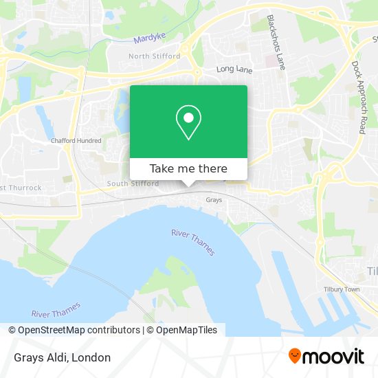Grays Aldi map
